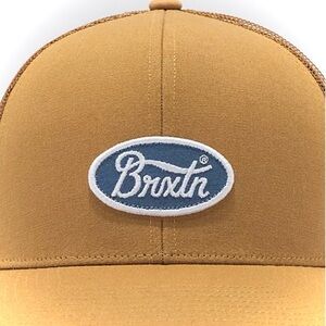 BRIXTON | OS | Parsons MP Copper Snapback Patch Logo Icon Trucker Hat NWOT